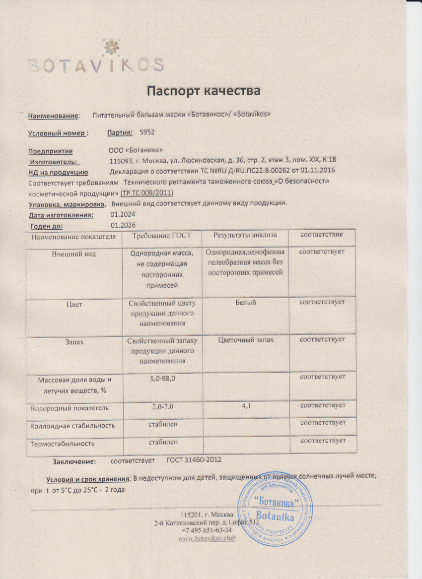 Паспорт №012024